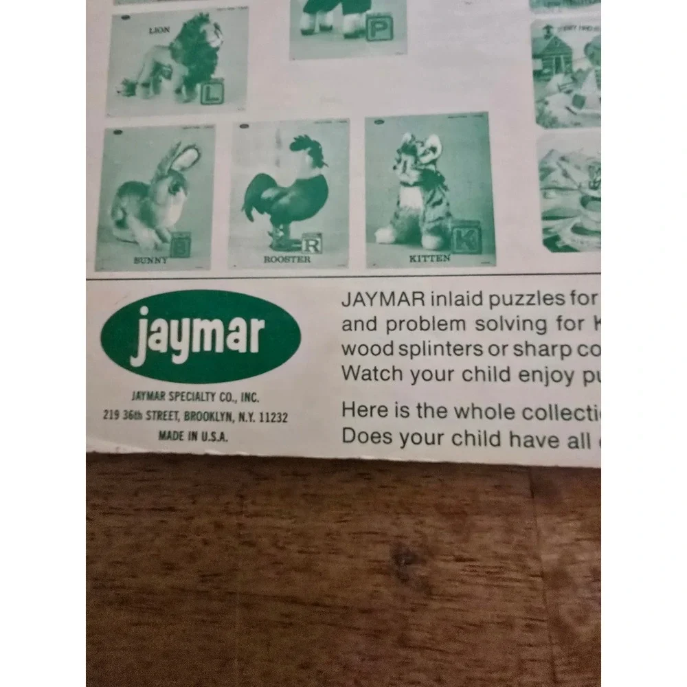 Vintage Jaymar Goldilocks and the Three Bears 12 Piece Inlaid Cardboard Puzzle